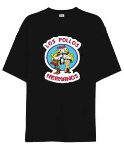 Los Pollos Hermanos - Better Call Breaking Bad Siyah Oversize Unisex Tişört