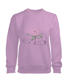 Lotus Çiçekli Kadın Sweatshirt