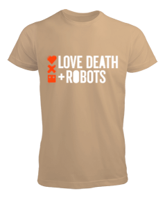 Love Death Robots Baskılı Camel Renk Erkek Tişört