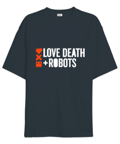 Love Death Robots Baskılı Füme Oversize Unisex Tişört