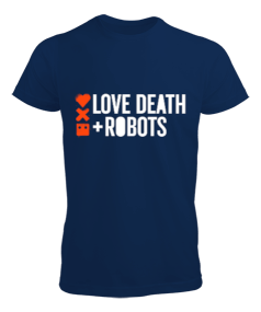 Love Death Robots Baskılı Lacivert Erkek Tişört