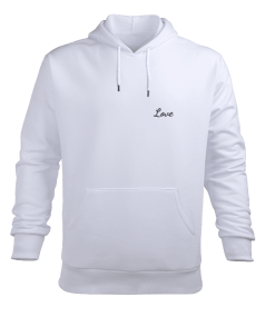 Love Erkek Kapüşonlu Hoodie Sweatshirt