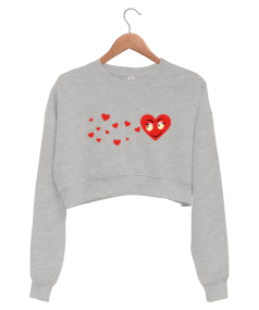 Love Kadın Crop Sweatshirt