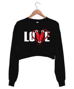 Love Kadın Crop Sweatshirt