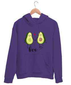 love Mor Unisex Kapşonlu Sweatshirt