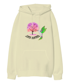 love nature Oversize Unisex Kapüşonlu Sweatshirt