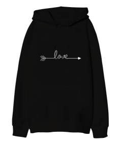 Love Oversize Unisex Kapüşonlu Sweatshirt