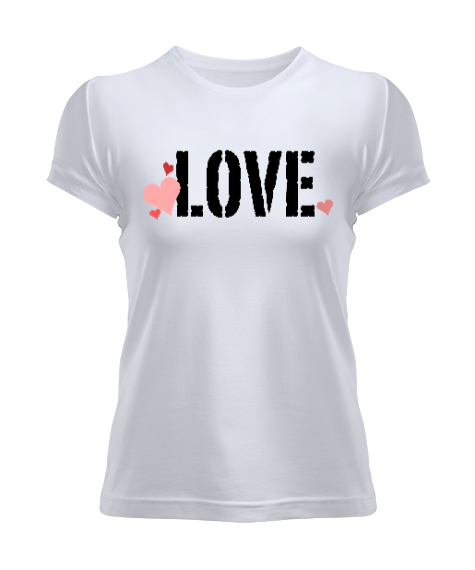 Love - Sevgi Beyaz Kadın Tişört