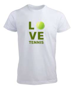 Love Tennis - Tenis Oynamayı Seviyorum Beyaz Erkek Tişört