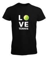 Love Tennis - Tenis Oynamayı Seviyorum Siyah Erkek Tişört - Thumbnail