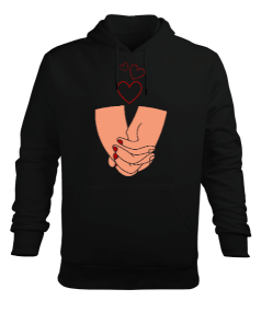 Lovers Hands Erkek Kapüşonlu Hoodie Sweatshirt