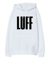 Luff Kamyon H Beyaz Oversize Unisex Kapüşonlu Sweatshirt - Thumbnail