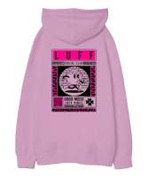 LUFF RUN 2 H Pembe Oversize Unisex Kapüşonlu Sweatshirt - Thumbnail