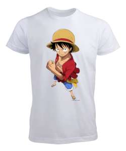 LUFFY Beyaz Erkek Tişört