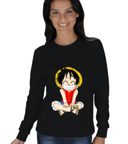 luffy chibi KADIN SWEATSHIRT