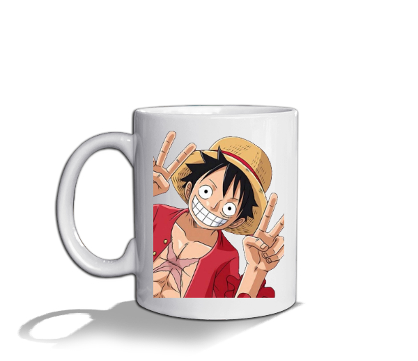 Tisho - Luffy Zafer Beyaz Beyaz Kupa Bardak