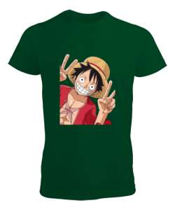 Luffy Zafer Çimen Yeşili Erkek Tişört