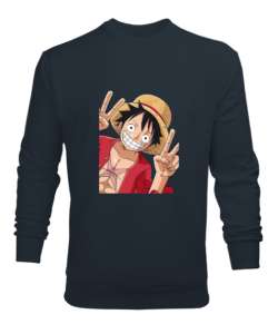 Luffy Zafer Füme Erkek Sweatshirt