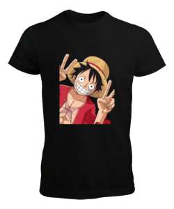 Luffy Zafer Siyah Erkek Tişört