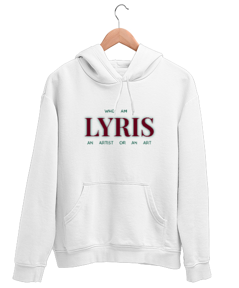 Tisho - LYRIS: Who Am I Beyaz Unisex Kapşonlu Sweatshirt