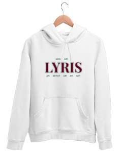 LYRIS: Who Am I Beyaz Unisex Kapşonlu Sweatshirt