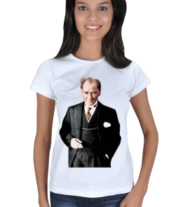 M. K. Atatürk Baskılı Bayan T-shirt Kadın Tişört