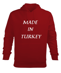 MADE IN TURKEY BASKILI Erkek Kapüşonlu Hoodie Sweatshirt