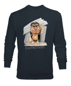 Mağara Adamı - Caveman Füme Erkek Sweatshirt