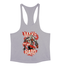 Make Your Body Hard Bodybuilding Tasarım Baskılı Erkek Tank Top Atlet