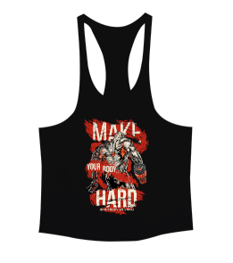 Make Your Body Hard Bodybuilding Tasarım Baskılı Erkek Tank Top Atlet