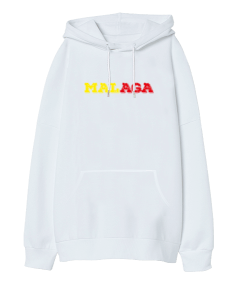 Malaga Oversize Unisex Kapüşonlu Sweatshirt