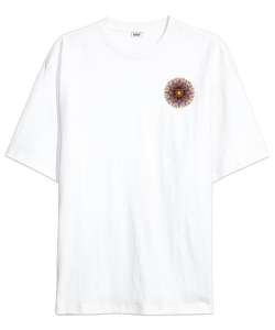 Mandala Beyaz Oversize Unisex Tişört