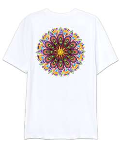 Mandala Beyaz Oversize Unisex Tişört