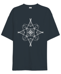 Mandala desenli Oversize Unisex Tişört