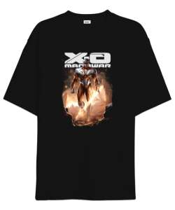 Manowar X-O Siyah Oversize Unisex Tişört