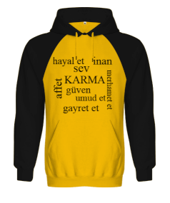 MarkAşk Karma Orjinal Reglan Hoodie Unisex Sweatshirt