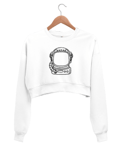 Mars Astronaut Kadın Crop Sweatshirt