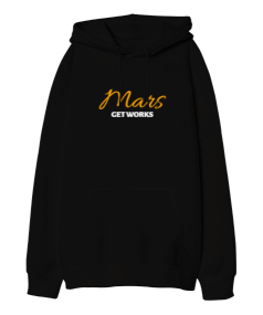 Mars Get Works Oversize Unisex Kapüşonlu Sweatshirt