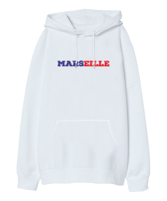 Marseille Oversize Unisex Kapüşonlu Sweatshirt