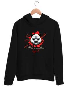 Marsmallow Etkisi Siyah Unisex Kapşonlu Sweatshirt