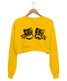 Maske Kadın Crop Sweatshirt