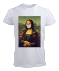 Maske Takan Mona Lisa - Maskeli Mona Lisa T-Shirt Erkek Tişört