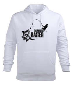 Master Fishing Beyaz Erkek Kapüşonlu Hoodie Sweatshirt