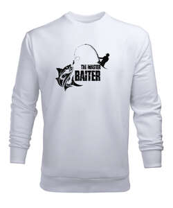 Master Fishing Beyaz Erkek Sweatshirt