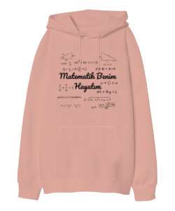 Matematik Benim Hayatım Formüller Yavru Ağzı Oversize Unisex Kapüşonlu Sweatshirt