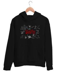 Matematik - Formüller- Math Siyah Unisex Kapşonlu Sweatshirt