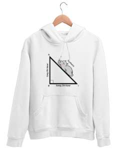 Matematik Öğretmeni Öğretmenler Günü Özel tasarım Hipotenüs açısı Beyaz Unisex Kapşonlu Sweatshirt