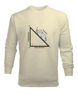 Matematik Öğretmeni Öğretmenler Günü Özel tasarım Hipotenüs açısı Krem Erkek Sweatshirt