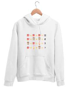 Matematik Öğretmeni Öğretmenler Günü Özel tasarım kahve hesapları Beyaz Unisex Kapşonlu Sweatshirt