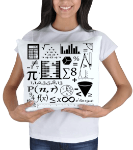 Matematiksel Karmaşa açık Kare Yastık